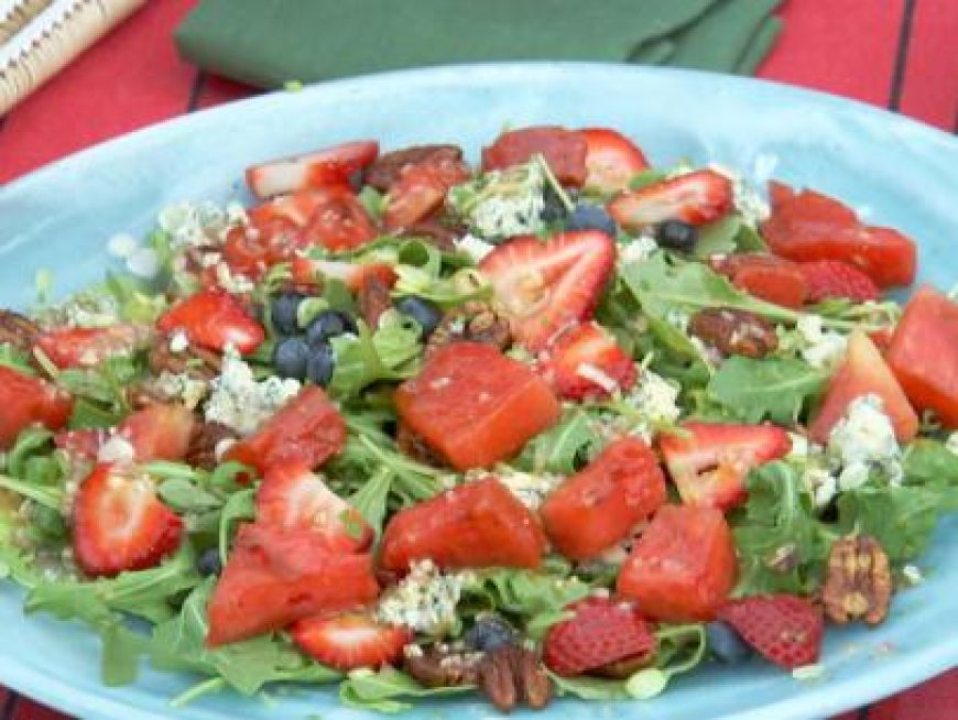 Grilled Watermelon Salad with Sweet and Spicy Vinaigrette